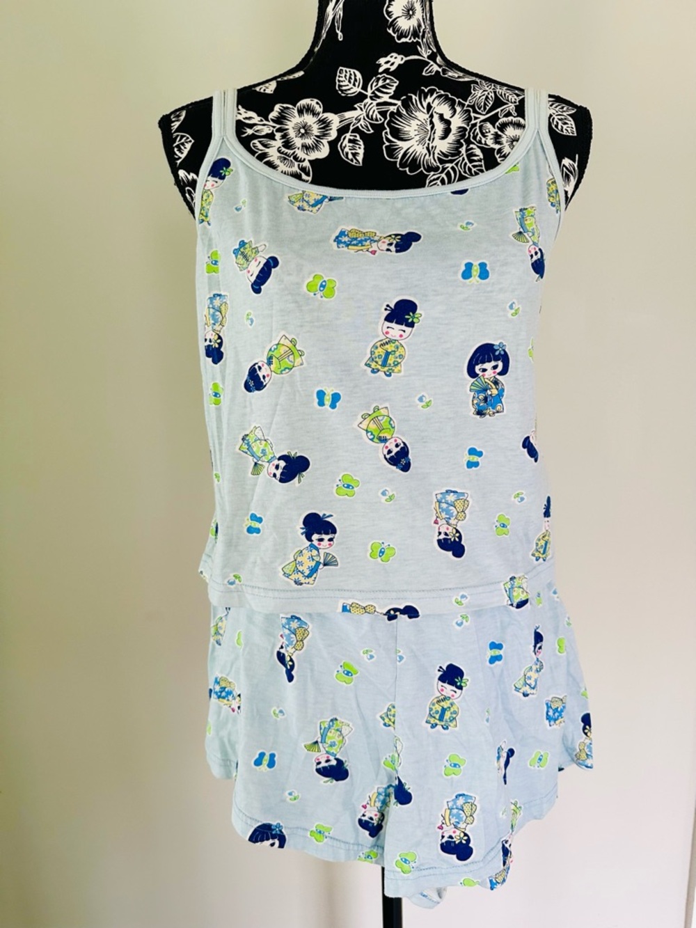Cute Vintage Japanese geisha camisole/shorts set